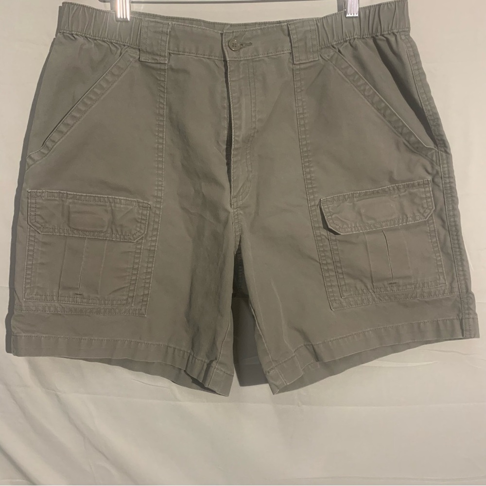 Savane Shorts Mens 36 (Fits: 36” X 5”) Chino Beige Cargo Summer Lightweight